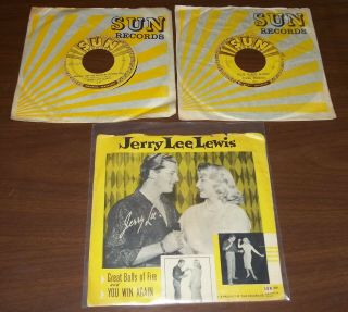 3 Jerry Lee Lewis & Carl Perkins 45 