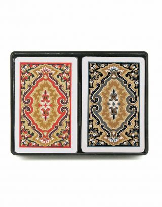 KEM Paisley Red and Blue,  Bridge Size - Jumbo Index Playing Cards Pack of 2 2