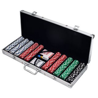 Trademark Poker 10 - 1090 - 500sql Poker Chip Set For Texas Holdem,  Blackjack,  With
