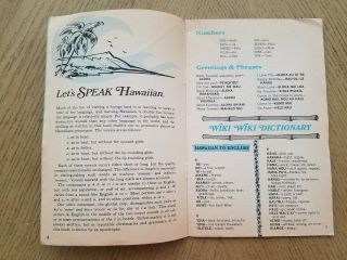 VINTAGE 1968 Chevron Standard Oil Gas Wiki Hawaiian Dictionary Hula Recipes Book 4