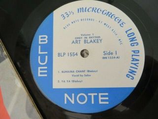 ART BLAKEY ORGY IN RHYTHM - BLUE NOTE 1554 VOLUME 1 - 1ST ISSUE - ' 57 2