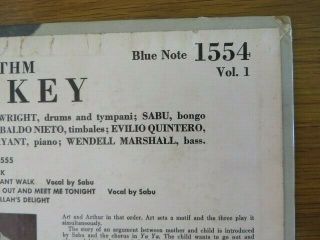 ART BLAKEY ORGY IN RHYTHM - BLUE NOTE 1554 VOLUME 1 - 1ST ISSUE - ' 57 8