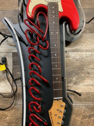 BUDWEISER Limited Edition ELECTRIC GUITAR NEON SIGN Aria 46 1/2 