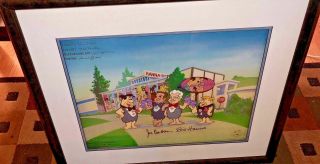 Flintstones Cel Hanna Barbera Signed We Are Cartoons Employees Edition Art Cell