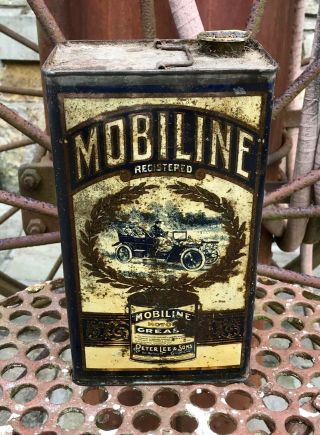 Rare Vintage Mobiline Oil Motor Oil 1 Gallon Oil Can
