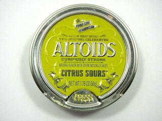 Rare Altoids Sours Curiously Strong Citrus Tin (discontinued,  Empty)