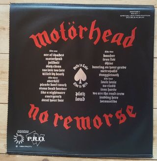 Motorhead No Remorse double Vinyl Lp special leather edition RARE 2