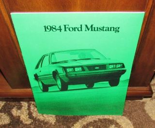 Vintage 1984 Ford Mustang Dealer Brochure Svo,  Gt Turbo,  L,