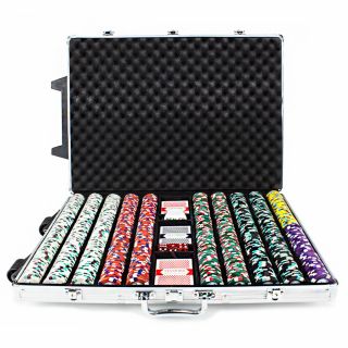 1000 Monaco Club 13.  5g Clay Poker Chips Set With Rolling Case - Pick Chips