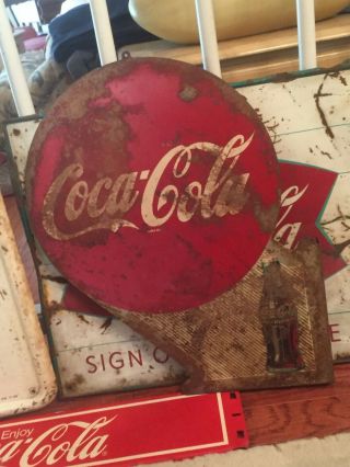 1940s Coca - Cola Double Sided Flange Sign 2