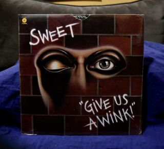 The Sweet Very Rare Lp Give Us A Wink 1976 Usa 1stpress Winking Cover
