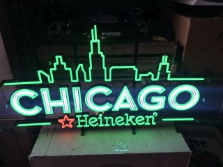 Heineken Beer Chicago Led Lighted Sign