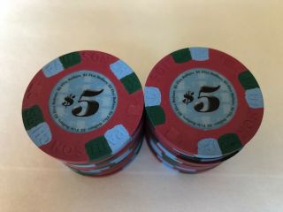 Paulson Tophat & Cane Poker Chips (20 CLASSIC) $5.  00 Denom. 2