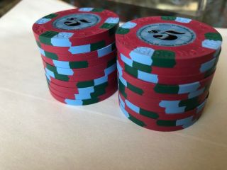 Paulson Tophat & Cane Poker Chips (20 CLASSIC) $5.  00 Denom. 4