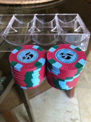 Paulson Tophat & Cane Poker Chips (19 CLASSIC) $5.  00 Denom. 2