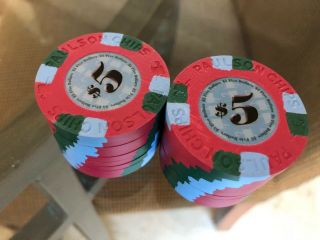Paulson Tophat & Cane Poker Chips (19 CLASSIC) $5.  00 Denom. 4