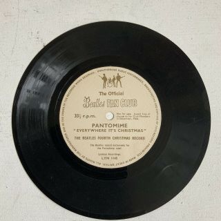 The Beatles Memorabilia Official Fan Club Record 1966 - Very Rare