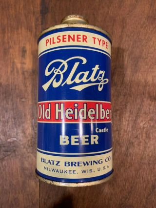 153 - 19 Blatz Old Heidelberg Beer Low Pro Cone Top Blatz Brewing Co.  Mi Irtp
