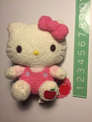 Rare Htf Sanrio Hello Kitty Plush 8 " Smell Like Apple 2011 Classic Doll