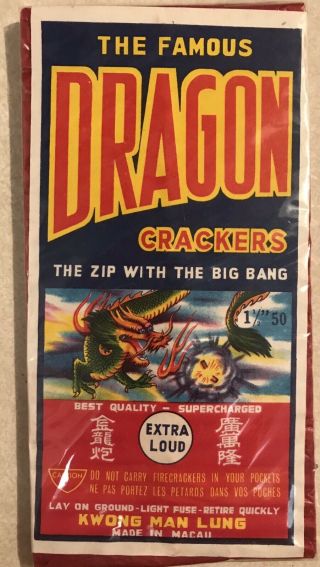 Vintage Dragon Firecracker Label