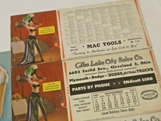 9 Vintage 1940 ' s Pin - Up Girls Ink Blotter Elvgren Munson Moran MAC Tools CCC 5