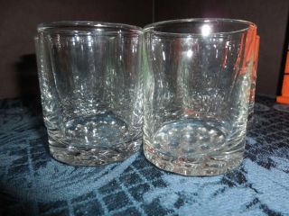 Vintage Clear Glass Bubble Bottom Double Shot Glasses/shooters Set Of 11 Euc