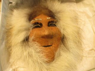 Vintage Handmade Skin and Fur Face Masks from Anaktuvuk Nunamiut Pass Alaska 2