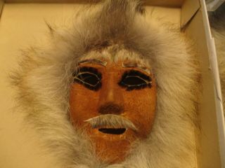 Vintage Handmade Skin and Fur Face Masks from Anaktuvuk Nunamiut Pass Alaska 3