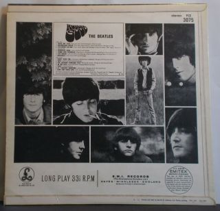 THE BEATLES Rubber Soul UK 2nd Stereo LP ' stereo ' Sleeve John Lennon Parlophone 4