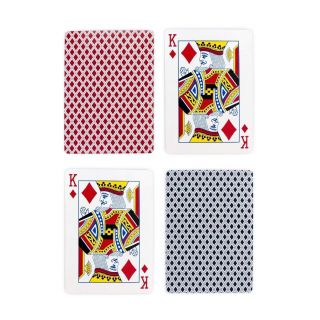 12 Decks (6 Red/6 Blue) Wide - Size Regular Index Playing Cards Set Plastic Coated 2