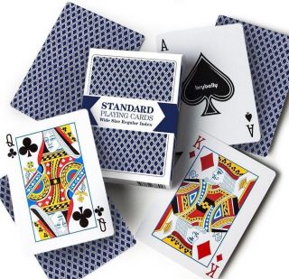 12 Decks (6 Red/6 Blue) Wide - Size Regular Index Playing Cards Set Plastic Coated 4
