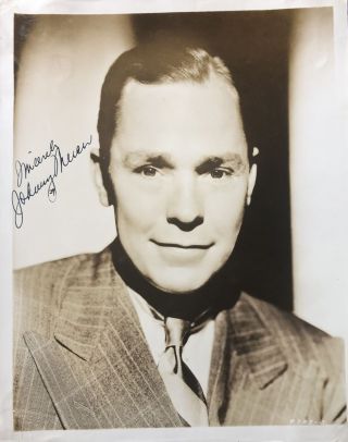 Autographed 8” By 10” Glossy Photo Of Composer Johnny Mercer Taken 1939