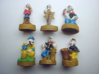 Popeye Vintage Socles Figurines Set Hanna Barbera - Figures Collectibles