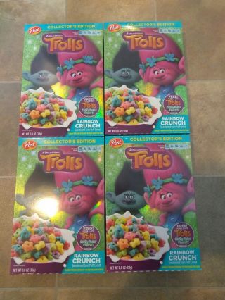 One Dreamworks Trolls Post Cereal Box Limited Collector 