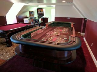 Professional Casino Style 12 ' Craps Table.  Made to order and fully customizable 2
