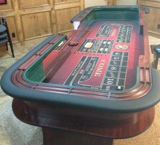 Professional Casino Style 12 ' Craps Table.  Made to order and fully customizable 3