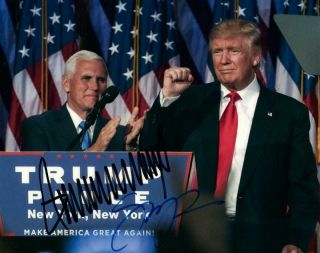 Mike Pence Donald Trump 8x10 Autographed Signed Photo Picture And
