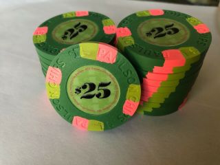 Paulson Tophat & Cane Poker Chips (20 CLASSIC) $25 Denomination 2