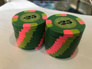 Paulson Tophat & Cane Poker Chips (20 CLASSIC) $25 Denomination 3