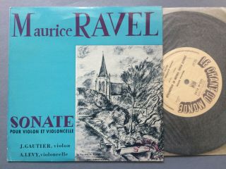 Jeanne Gautier & Andre Levy Ravel Violin & Cello Supreme French Rarity In Top Nm