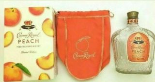 Crown Royal Peach Empty Bottle,  Bag & Box 750 Ml Limited Edition