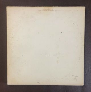The Beatles White Album Embossed Stereo Low 0001150 John Lennon Sleeve Only