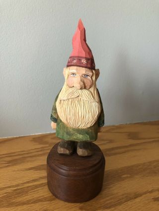 Rare Scandinavian Nordic Folk Art Gnome Woodcarving - Famed Artist Harley Refsal