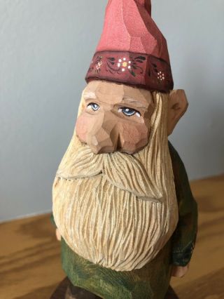 RARE Scandinavian Nordic Folk Art Gnome Woodcarving - Famed Artist Harley Refsal 6