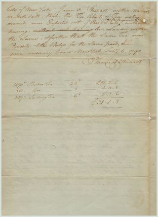 RARE Autograph Manuscript Document Signed - Patriot - John LAMB - NY 1787 3
