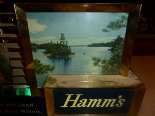Vintage Early Hamm ' s Beer Lighted Sign from Lakeside Plastics Union Made OLD 2