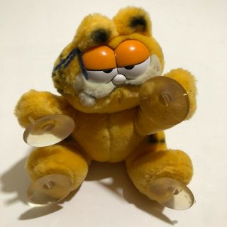 Vtg 1978 Garfield The Cat Plush Suction Cup Window Climbing The Walls For You