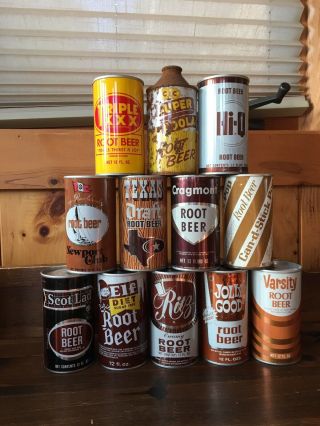 Vintage Root Beer Pop Cans