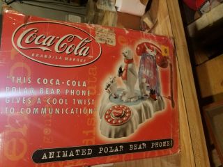 Coca - Cola Animated Polar Bear Telephone Collectable