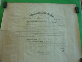 Signed Document By President William Mckinley